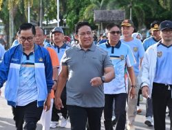 Wagub Kalteng Sampaikan Jalan Sehat Dan Senam Bersama Untuk Jaga Kebugaran ASN